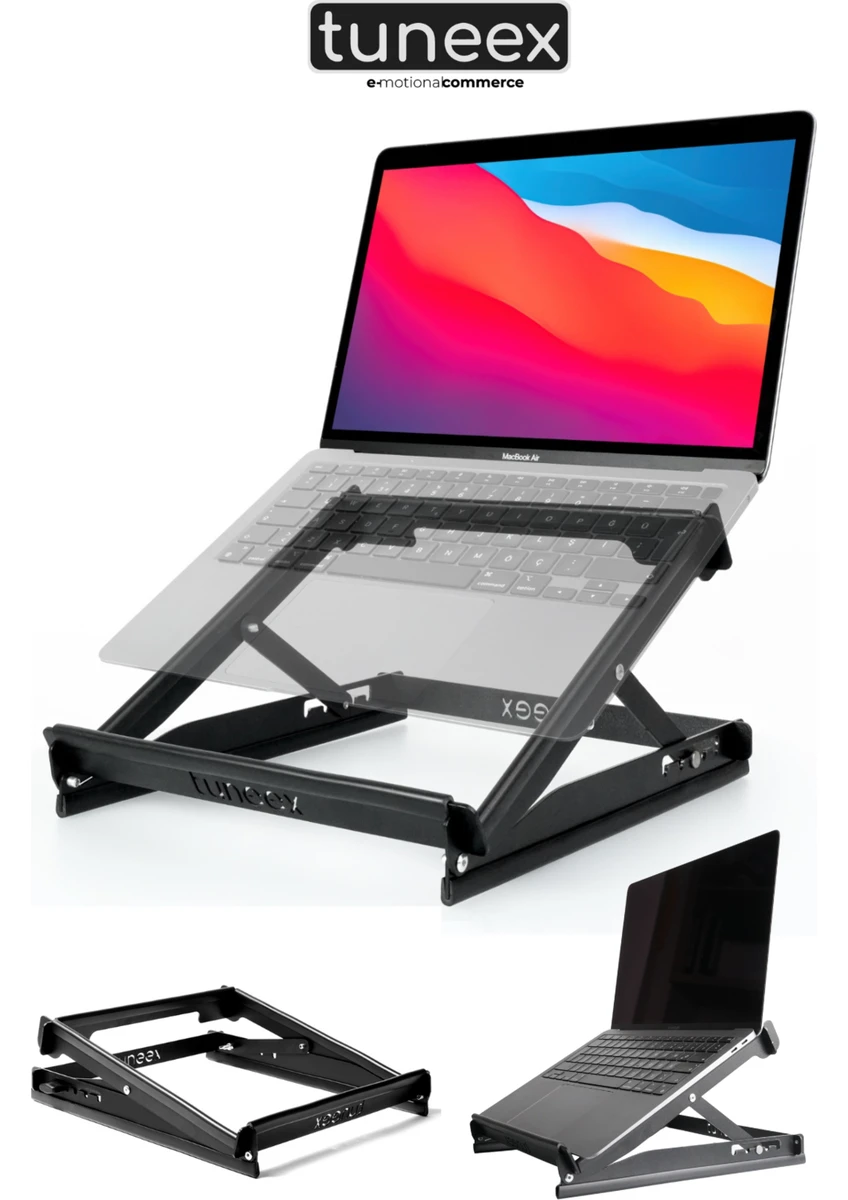 Çelik Laptop Standı Notebook Macbook Yükseltici Tüm Modellerle Uyumlu Altlık 5 Açılı Ayarlanabilir